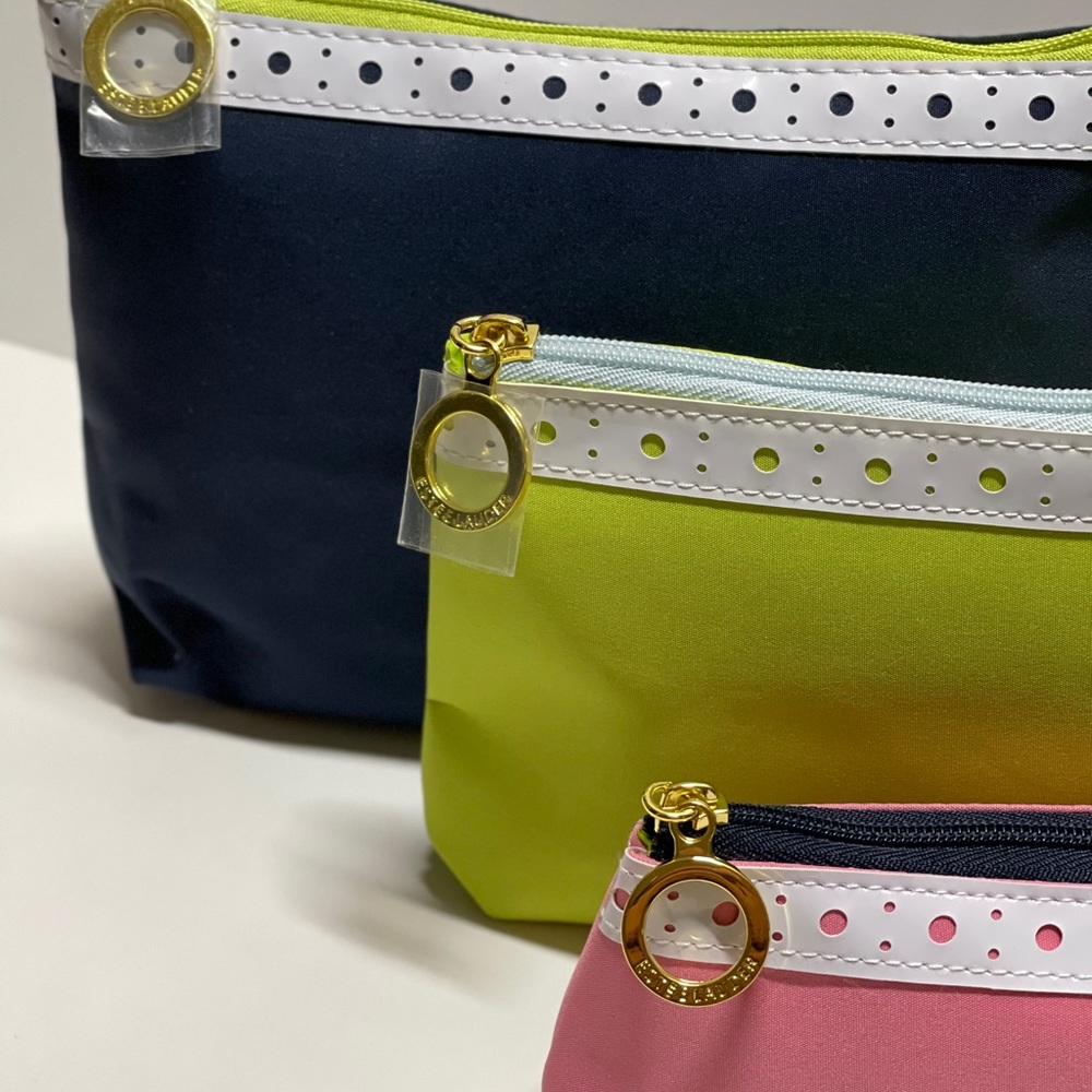 🆕 3 Estée Lauder Cosmetic Bags Blue,Green & Pink - Picture 3 of 16